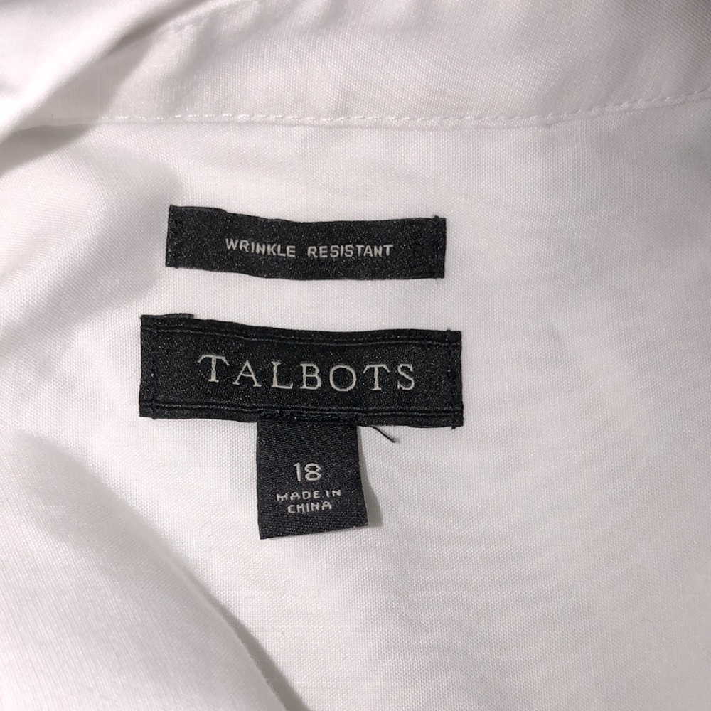 Talbots White Button Down Shirt Wrinkle Resistant… - image 5